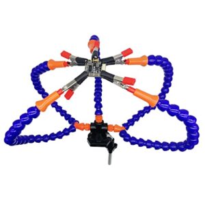Flexible Helfende Hände Lötstation, 5 verstellbare Gimbal-Arme für präzise Reparatur von Leiterplatten und elektronischen Komponenten.