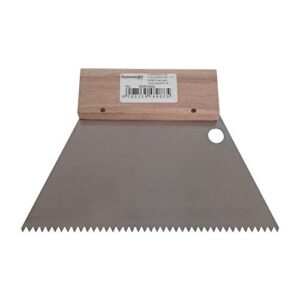 Zahnspachtel mit Leim, Bodenleger und Normalstahl für Heimwerker und Handwerk