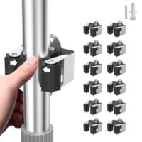 Gerätehalter für Garten und Werkzeuge, Wandhalterung für Besen, Wischmopps, Rechen und Werkzeuge, 12 Stück