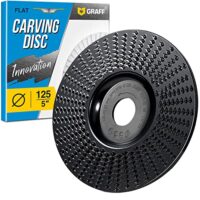 GRAFF Premium Holzfräser Raspelscheibe 125mm für professionelle und semiprofessionelle Bearbeitung von Holz, Weichholz und Hartholz