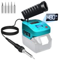 GZYZ Akku-Lötkolben-Set kompatibel mit Makita 18V Akku, tragbarer Lötkolben mit USB und Typ-C, einstellbarer Temperaturbereich 180–480 °C für Heimwerkerarbeiten, Elektroarbeiten