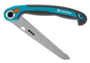 Handliche Garten-Klappsäge aus Qualitätsfederstahl für kleine Sägearbeiten und Outdoor-Aktivitäten, präziser Schnitt, abgewinkelte Griffform