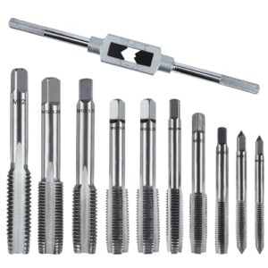 Gewindeschneider Gewindebohrer Set - Metrische Gewindegroßen M3 - M12, NPT-Gewindeschneider Halter und BohrerFeingewinde Werkzeug für die Herstellung von Gewinden und Schrauben