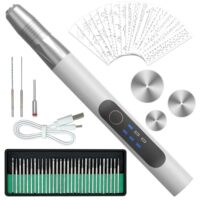 Elektrischer Gravierstift mit USB-Ladekabel und verschiedenen Schleifköpfen für Kunsthandwerk und Dekorationsanforderungen