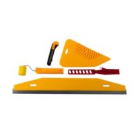 Tolles 5-in-1-Tapezierset von HARDY WORKING TOOLS. Perfectioniertes Werkzeugset für Tapetenverarbeitung mit ergonomischem Griff, breiter Tapetenschneideklinge und großem Haken.