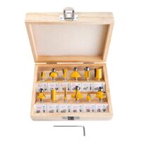 HPMAISON 12-teiliges Fräser Set für Oberfräsen, Zylindrischer Schaft 6 mm, präzise Hartmetall Schneideplatten, Holzfräs Bits Fräser Set für Kantenfräse, Holzfräse, Holzbearbeitung
