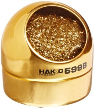 Hakko 599B Lötspitzen-Reinigungsdraht aus hochwertigem Messing mit Topf für effektive Reinigung von Lötzinn-Spitzen