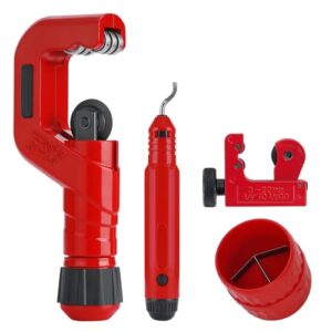 Rohrschneider Set mit Entgratungswerkzeug für Kupfer, PVC und Aluminium - ideal für Heimwerker und Reparaturarbeiten