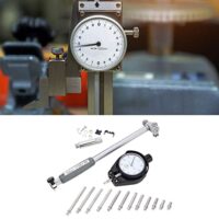 Innendurchmesser Messuhr 50-160 mm, Bohrungslehre Messuhr Set mit Innenmesstaster Innenmikrometer 3 Punkt Innenmessuhr Innenfeinmessgerät, Hohe Präzision 0.01 mm