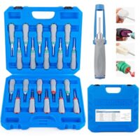 Pin-Entfernungswerkzeug Kit, JRconDRK21A20-02, Entspannung und Präzision, 25 Stück hochwertige Pin Extractor Tools, Schutzabdeckung, PA66-Nylon-Griff, 2,5-mm-Sechskantschlüssel