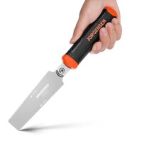 Japansäge für Holzbearbeitung, 125 mm mit doppelter Kante, SK5-Stahl, 18/25 TPI, Profisäge für Zimmerleute und Heimwerker