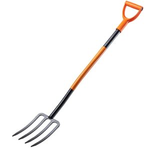 Spatengabel aus Stahl mit D-Griff, hochwertig und ergonomisch für das Umgraben und Auflockern