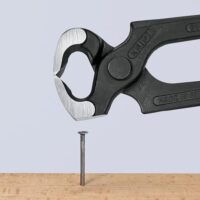 KNIPEX Hammerzange mit Kunststoff überzug schwarz atramentiert 210 mm für Heimwerker-Aufgaben