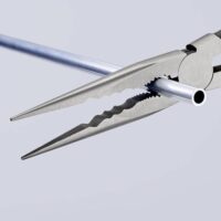 KNIPEX Montierzange mit Querprofilen, Kunststoff überzug schwarz atramentiert 280 mm