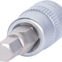 Hochwertige Bit-Stecknuss von KS Tools mit Innensechskant-Spitze für präzise Arbeit bei der Verwendung von Bits in einem Viertel-Zoll (6,35 mm)