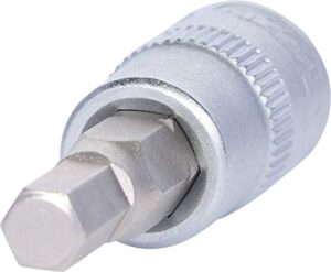 Hochwertige Bit-Stecknuss von KS Tools mit Innensechskant-Spitze für präzise Arbeit bei der Verwendung von Bits in einem Viertel-Zoll (6,35 mm)