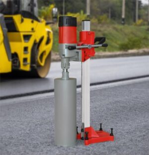Kernbohrständer mit hochtemperaturbeständigem Kupferlackdraht und silberhaltigem Lenkgetriebe für kontinuierliches Bohren in Beton, maximale Bohrtiefe 80 cm