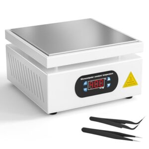 Kidken Elektrische Heizplatte Vorwärmstation 200x200MM Löt-Heizplatte 700W Digital LCD Elektronische Heizplatte Vorwärmstation Heizung mit präziser Temperaturregelung von 0-400°C für verschiedene Anwendungen in Werkstätten und Labors