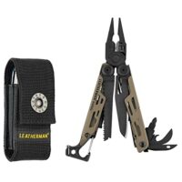 Leatherman Signal Multi-Tool mit 19 Werkzeugen für Camping und Survival, braun mit Nylonholster