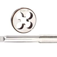 Gewindebohrer und Schneideisen Set für DIY-Händler, M12 x 1,25 mm Gewindebohrer und Rundgewindebohrer für Rechtshänder