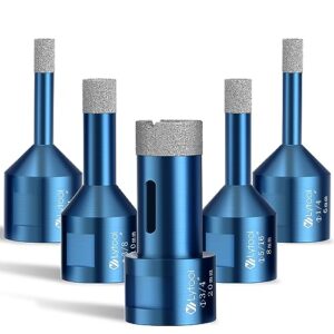 Hochwertiger Diamantbohrer für M14 Winkelschleifer, 5-teiliges Set für das Bohren von Fliesen, Glas, Marmor, Granit und Feinsteinzeug