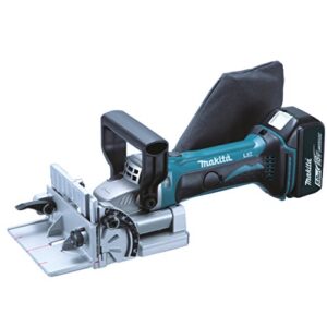 Makita Akku-Nutfräse mit zwei Akkus und Ladegerät im MAKPAC, für Heimwerken und Hauswirtschaft, 18 Volt, türkis schwarz