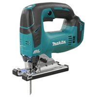 Blauer Makita Akku-Pendelhubstichsäge ohne Akku und Ladegerät. Werkzeug für Heimwerker und Handwerker mit hoher Präzision und Flexibilität.