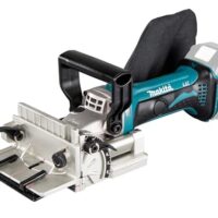 Makita DPJ180Z Akku-Nutfräse 18 V ohne Akku, ohne Ladegerät, leistungsstarkes Werkzeug für Heimwerker und Profis mit Vielseitigkeit und Präzision.