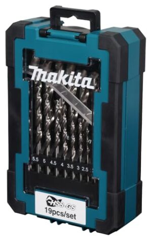Makita HSS-GS Metallbohrer-Set, 19-teilig, 2,5-7 mm, mit Aufbewahrungsbox - Hochwertiges Werkzeugset für Heimwerker und Handwerker