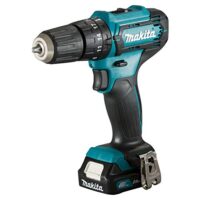 Makita HP 333 DWAE, Akku Schlagbohrschrauber mit 12V und 30Nm Leistung, inklusive zwei Akkus 2,0 Ah und Ladegerät