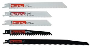Makita P-83945 Reciprosägeblatt-Set 5-teilig für Holz, Metall und Gipskarton - perfektes Werkzeugset für Heimwerker-Aufgaben