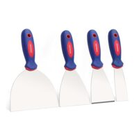 Professionelles Malerwerkzeug Set, inkl. Spachtel mit Anschliff und flexible Spachteln für verschiedene Anwendungen, hochwertiger rostfreier Edelstahl, ergonomischer Kunststoffgriff