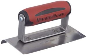 Hochwertige Stahlkantenkelle mit gebogenen Enden von Marshalltown - 6 x 3 Stahlkantenkelle-Gebogene Enden-3/8R, 1/2L DuraSoft Griff