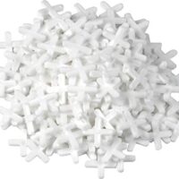 Fliesenkreuze 5,0 mm - Praktisches Set mit 200 Stück - Aus robustem Kunststoff - weiß / Fliesenzubehör / Fliesenverlegehilfe / Fliesen-Abstandhalter