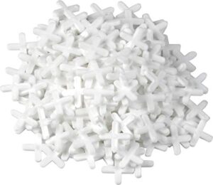 Fliesenkreuze 5,0 mm - Praktisches Set mit 200 Stück - Aus robustem Kunststoff - weiß / Fliesenzubehör / Fliesenverlegehilfe / Fliesen-Abstandhalter