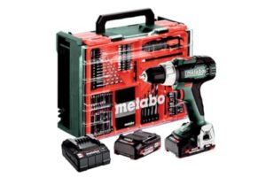 Akku-Bohrschrauber Metabo BS 18 L Set mit Akku und Kunststoffkoffer, 2 x 18V 2Ah LiPOWER Akkus, Bohrdurchmesser 13 mm/36 mm, Gewicht 1,6 kg