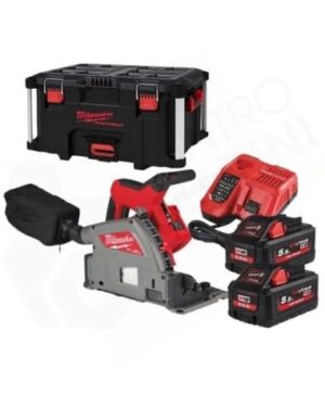 Milwaukee M18FPS55-552P FUEL Akku-Tauchsäge mit robuster Bauweise und sicheren Handling für Heimwerker- oder Profibedarfsanforderungen