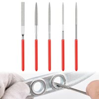Mini Diamant Feilenset, Nadelfeilen Set Metall 5 Stück, Mini Diamond Files Set für Polieren