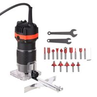 Elektrischer Holzschneider mit 15 Fräsen, 800 Watt und 30.000 U/min, ideal für Schreiner und Holzbearbeitung