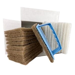 Professionelles Padset mit Hand-Padhalter und 20 verschiedenen Pads für den professionellen Ölauftrag auf verschiedene Oberflächen, ideal für Heimwerker und DIY-Begeisterte.