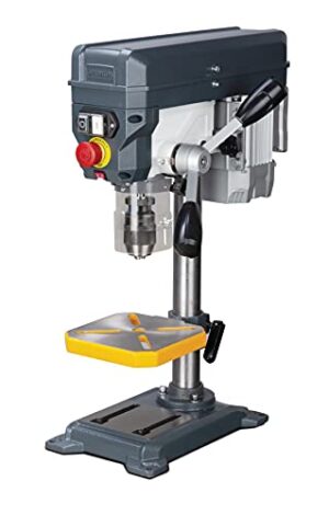 Tischbohrmaschine mit Keilriemenantrieb, Arbeitstisch neigbar und drehbar, Pinolenhub 52 mm