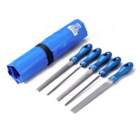 Werkstattfeilen-Set aus PVC in Rolltasche mit 5 Feilen à 200 mm für umfassendes Anwendungsspektrum geeignet