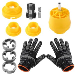 PVC-Rohrgewindeschneidset mit Handschuhen Kunststoffrohr-Gewindebohrer-Set