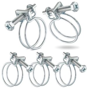 Doppeldraht Schlauchschellen, verzinkt Stahl W1, Spannbereich 22-26mm, Draht-Ø 1,8mm