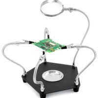 Dritte Hand Lötstation mit 3-facher Lupe und flexible Arme für Elektronik, Schmuck, Kunsthandwerk und mehr