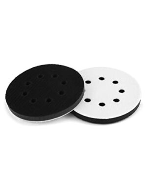 Zwei Interface Pads mit 125 mm Durchmesser für Poliermaschinen und Schleifmaschinen, hochwertiger Schwamm mit Klettverschlussboden und Löchern zur Verhinderung von Staubverstopfung