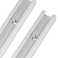 T-Schiene mit Doppelschnittprofil für Tischsäge und Router, Aluminiumlegierung, 19 x 10 mm, 2 Stück