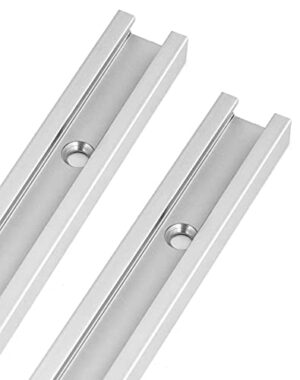 T-Schiene mit Doppelschnittprofil für Tischsäge und Router, Aluminiumlegierung, 19 x 10 mm, 2 Stück