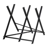 Relaxdays Sägebock, Holzsägearbeiten, klappbar, 150 kg, Stahl, HBT 80 x 81 x 83 cm, schwarz für Holzverarbeitung und Brennholz Bearbeitung