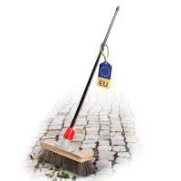 Novaliv Robuster Drahtbesen mit Stiel, effiziente Moosentfernung, für Garten und Hausreinigung